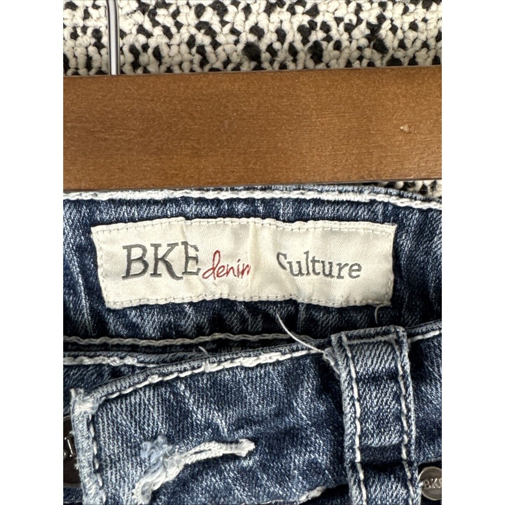 BKE Denim Culture Womens 31L (35 X 31.5) Distressed Destroyed‎ Boot Thick Stitch - Picture 7 of 16